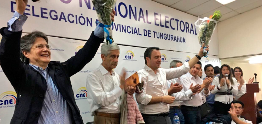 Tungurahua inscribió a los candidatos del Cambio