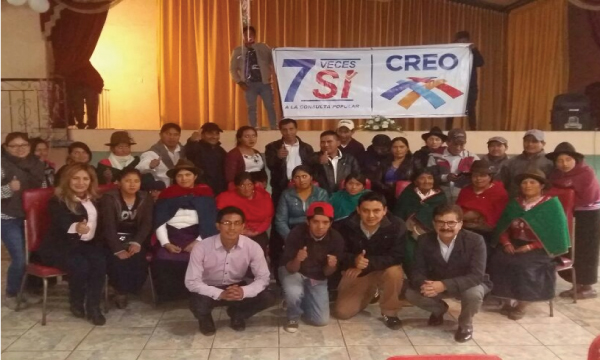 El cantón Guamote fortalece la estructura de CREO Chimborazo y su trabajo por la Consulta