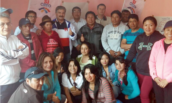 CREO Colta posesiona a su directiva parroquial de Sicalpa, Chimborazo
