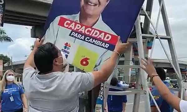 CREO inició con el retiro de la propaganda electoral en Guayaquil