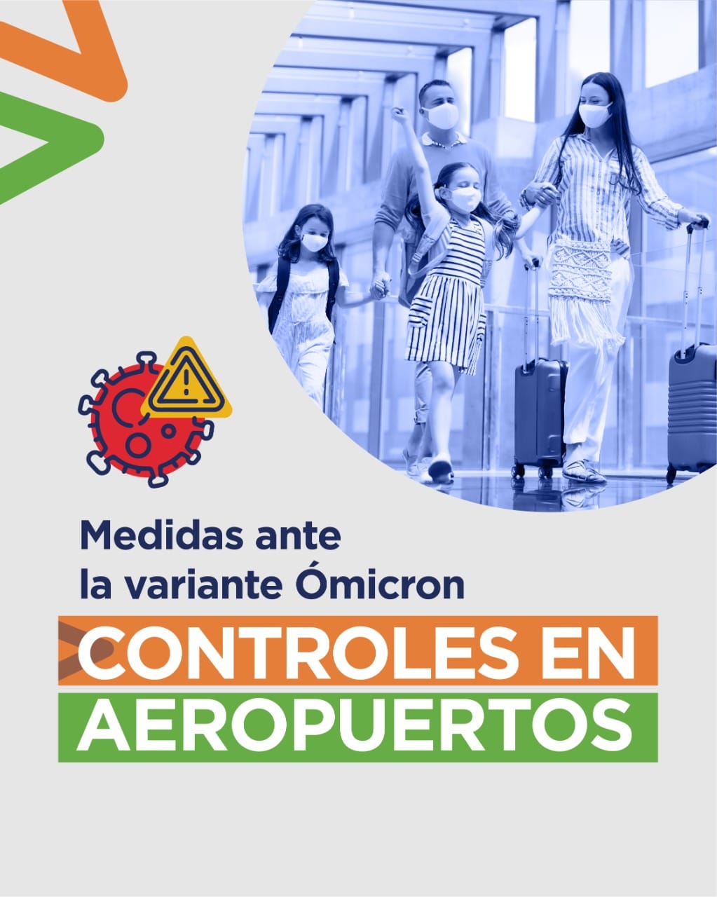 Medidas ante la variante Ómicron – Controles en aeropuertos