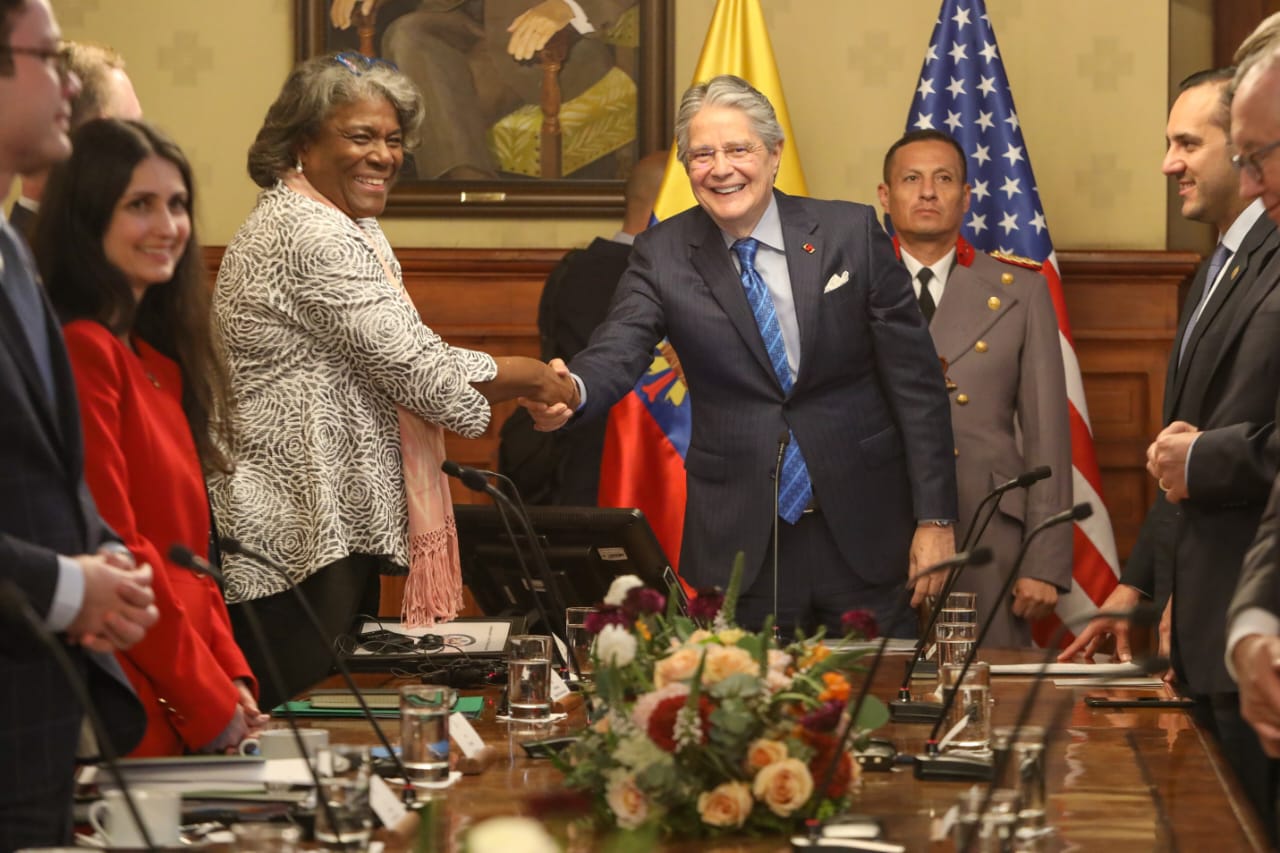 El presidente Guillermo Lasso se reunió con la embajadora Linda Thomas-Greenfield, representante de los EE.UU. ante las United Nations