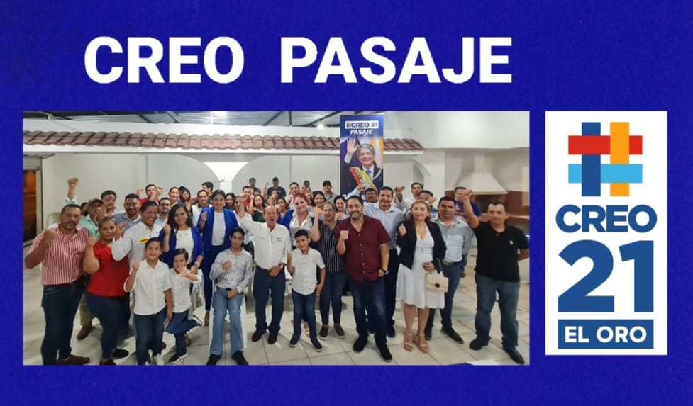 En Pasaje el presidente de CREO El Oro, Francisco Vera, posesionó a la nueva directiva del movimiento para el cantón.