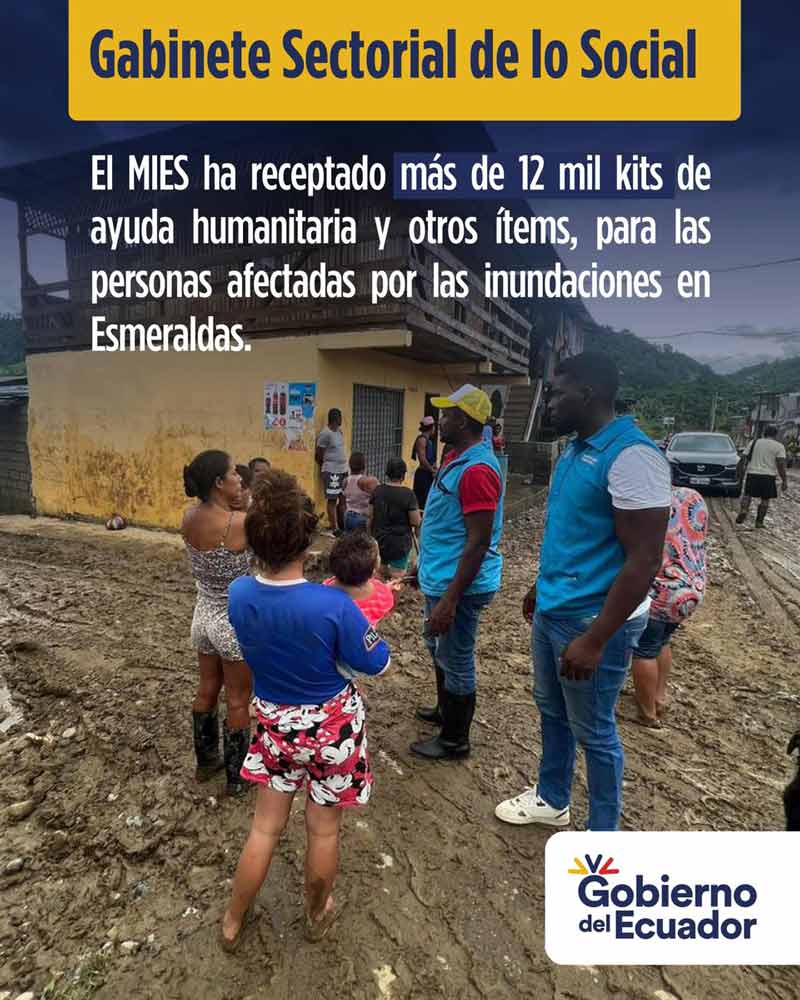 Aunamos esfuerzos para atender de manera inmediata e integral a los damnificados en #Esmeraldas.