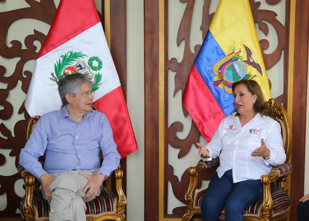 Para consolidar y afianzar las relaciones bilaterales entre Ecuador y Perú, el Primer Mandatario Guillermo Lasso se reunió con su homóloga peruana Dina Boluarte
