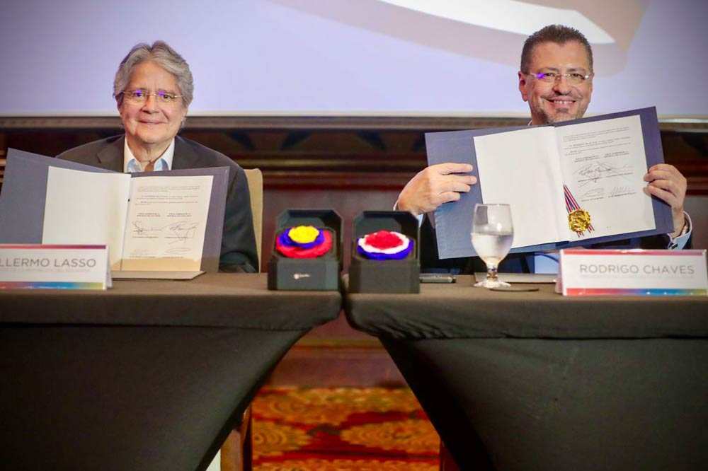 El acuerdo comercial que firmamos con Costa Rica, el 1 de marzo del año pasado, hoy ha sido ratificado por la Asamblea Nacional.