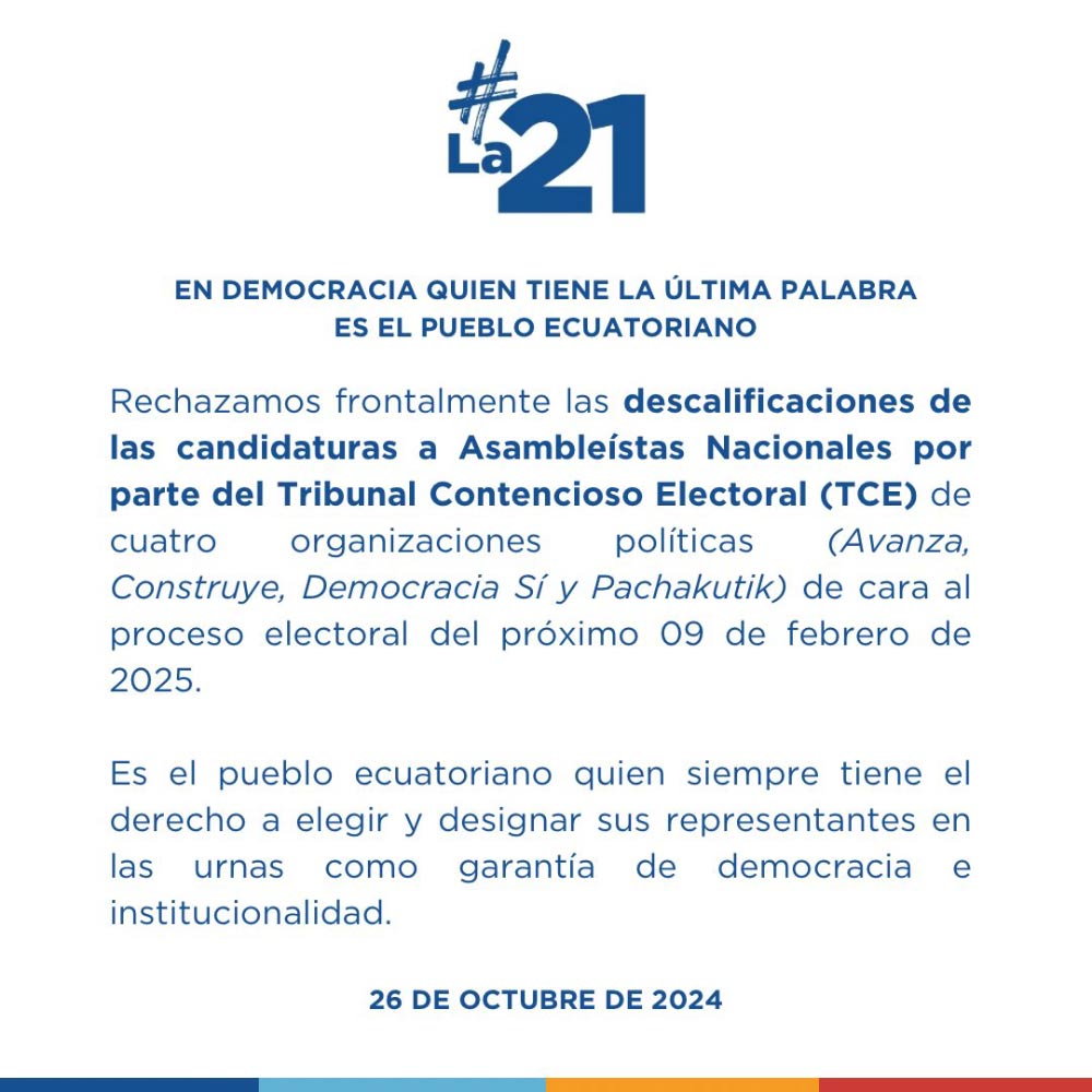 ¡En democracia quien tiene la última palabra es el pueblo ecuatoriano!