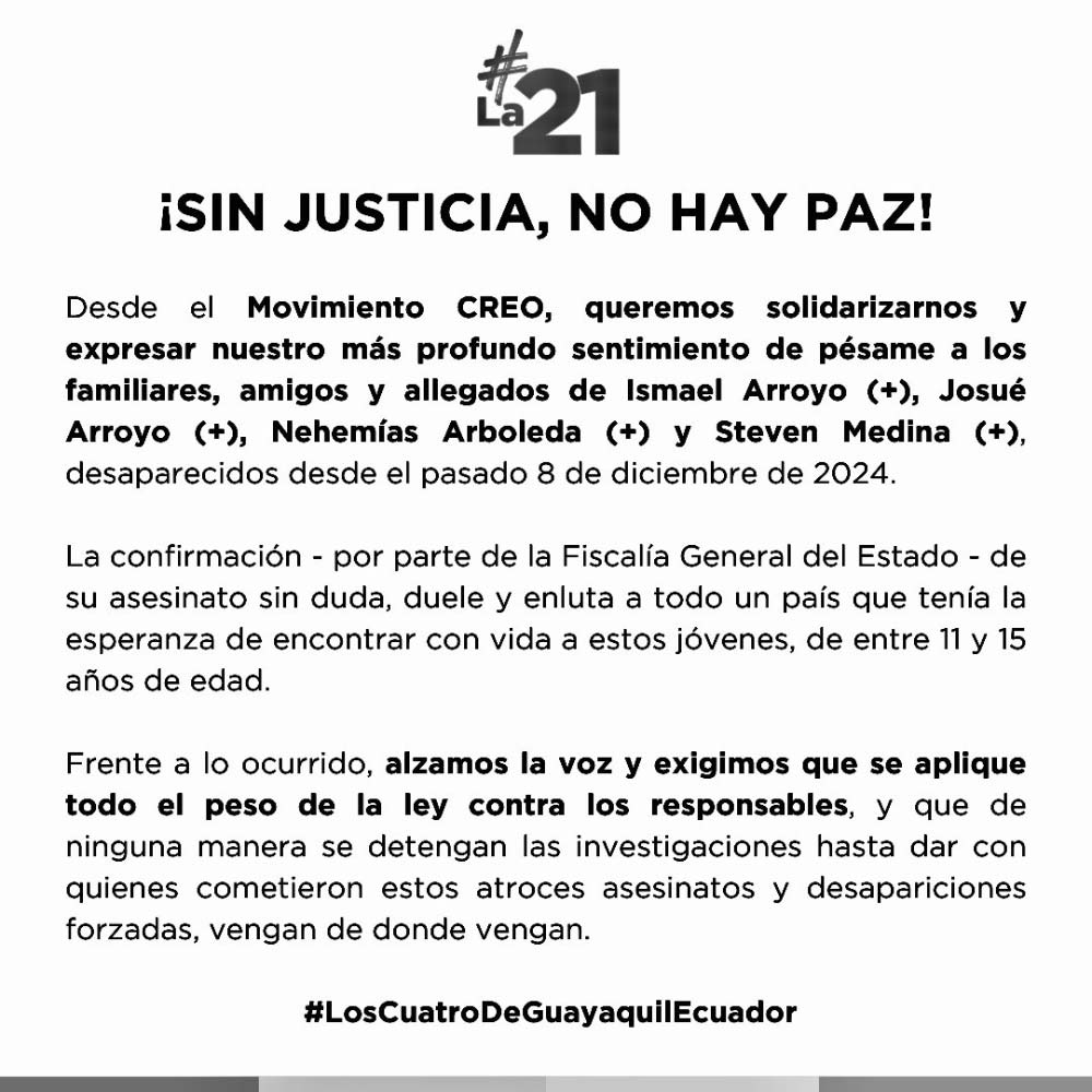 ¡Sin justicia, no hay paz!